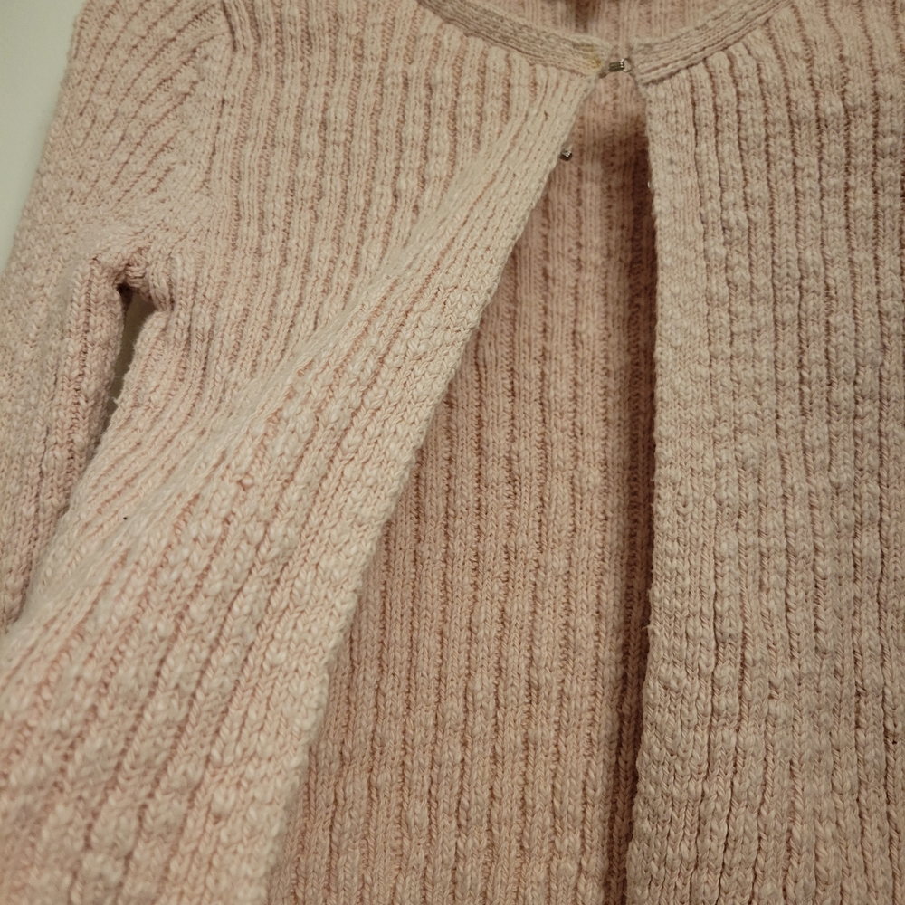 Pink Ribbed Women's Sweater - Picture 2 of 7